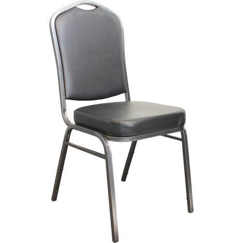 Stacking Chairs, Vinyl, 37" High, 275 lbs. Capacity, Black Nia-Chem Ltd.