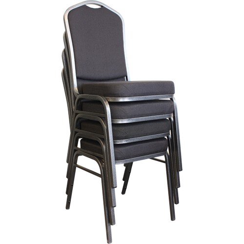 Chaises empilables, Tissu, Hauteur 37", Capacit&eacute; 275 lb, Noir Nia-Chem Ltd.