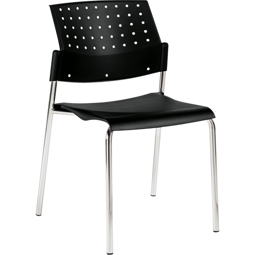 Chaise sans accoudoirs empilables, Plastique, Hauteur 33", Capacit&eacute; 300 lb, Noir Nia-Chem Ltd.