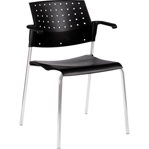 Chaises empilables, Plastique, Hauteur 33", Capacit&eacute; 300 lb, Noir Nia-Chem Ltd.