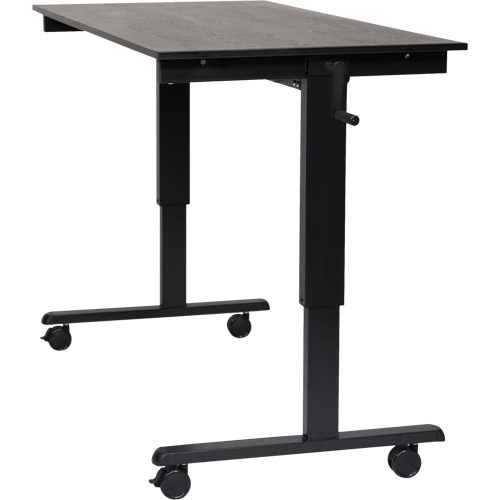 Adjustable Stand-Up Desk, Stand-Alone Desk, 48-1/2" H x 59" W x 29-1/2" D, Black Nia-Chem Ltd.