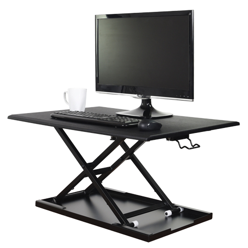 Bureau ajustable pour travail assis et debout, Mod&egrave;le de bureau, 15-3/4" h x 31-1/2" la x 22-1/2" p, Noir Nia-Chem Ltd.