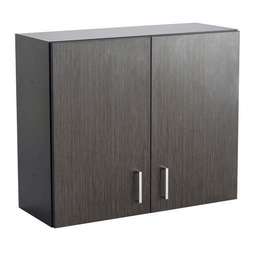 Modular Wall Cabinet, 30" H x 36" W x 15" D, 1 Shelves, Melamine, Asian Night/Black Nia-Chem Ltd.