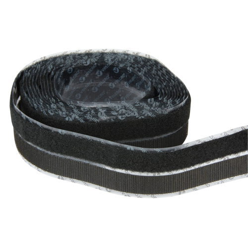 Fastener, Hook & Loop, 15' x 3/4", Adhesive, Black Nia-Chem Ltd.