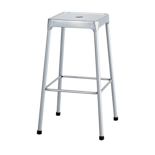 Bistro Stool, Stationary, Fixed, 29", Steel Seat, Grey Nia-Chem Ltd.