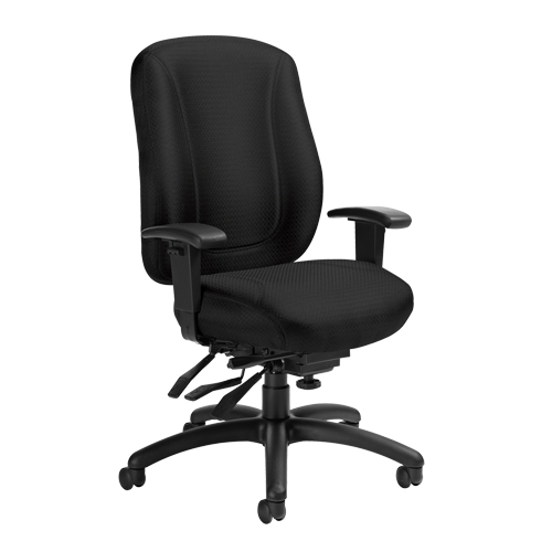 Chaise Overtime &agrave; dos &eacute;lev&eacute;, Tissu, Noir, Capacit&eacute; 300 lb Nia-Chem Ltd.