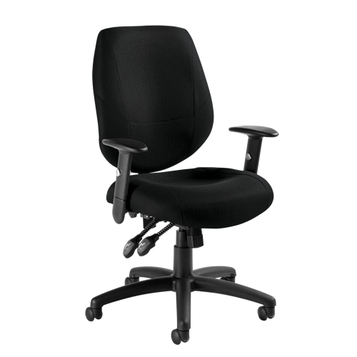 Chaise d'op&eacute;rateur Six 31, Tissu, Noir, Capacit&eacute; 250 lb Nia-Chem Ltd.