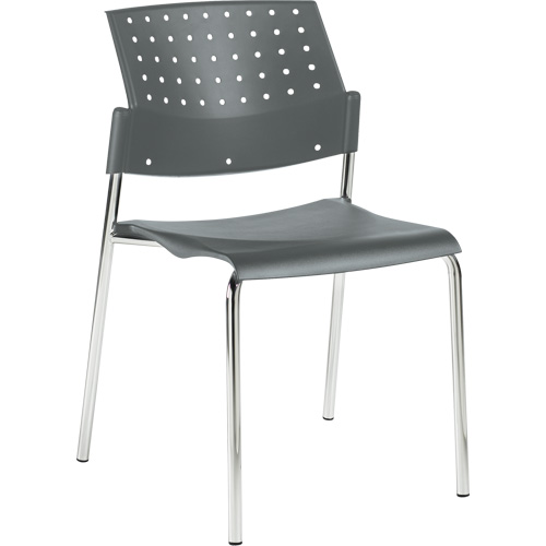 Chaises sans accoudoirs empilables, Plastique, Hauteur 33", Capacit&eacute; 300 lb, Gris Nia-Chem Ltd.