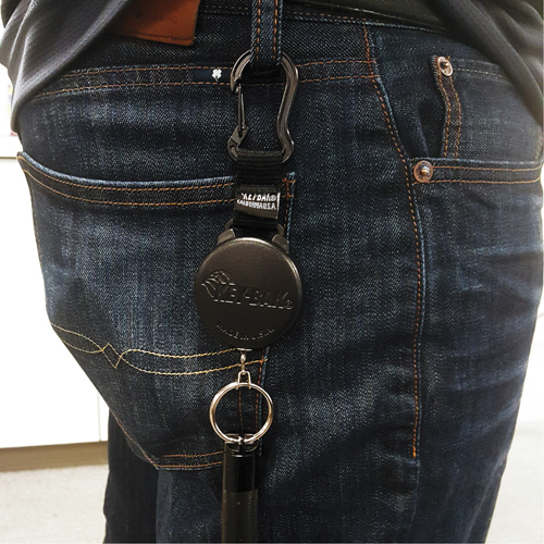 Mousqueton porte-cl&eacute;s r&eacute;tractable Securit, Polycarbonate, C&acirc;ble 28", Fixation Mousqueton Nia-Chem Ltd.