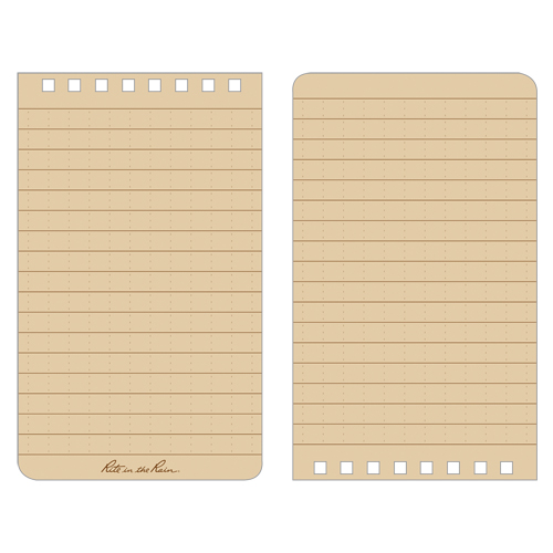 Carnet de notes de poche &agrave; spirale, Couverture souple, Havane, 100 Pages, 3" , 5"  Nia-Chem Ltd.
