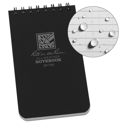 Carnet de notes de poche &agrave; spirale, Couverture souple, Noir, 100 Pages, 3" , 5"  Nia-Chem Ltd.