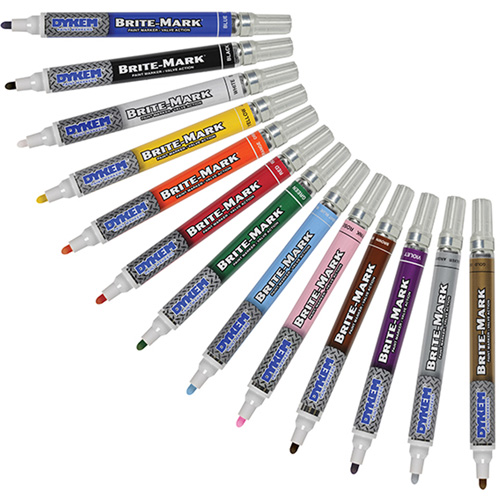 Brite-Mark&reg; Medium Paint Marker, Liquid, White Nia-Chem Ltd.