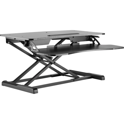 Poste de travail assis-debout Goya, Mod&egrave;le de bureau, 22" h x 31-1/2" la x 24" p, Noir Nia-Chem Ltd.