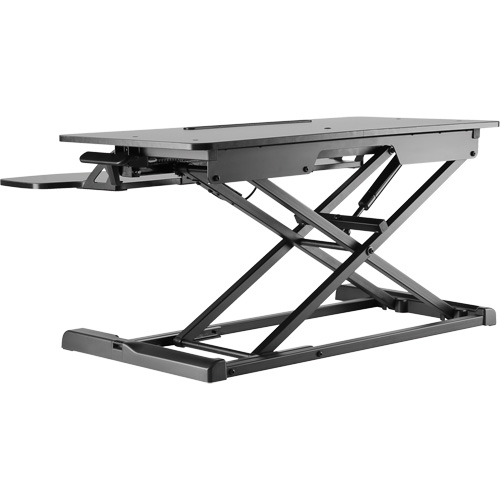 Poste de travail assis-debout Goya, Mod&egrave;le de bureau, 22" h x 31-1/2" la x 24" p, Noir Nia-Chem Ltd.
