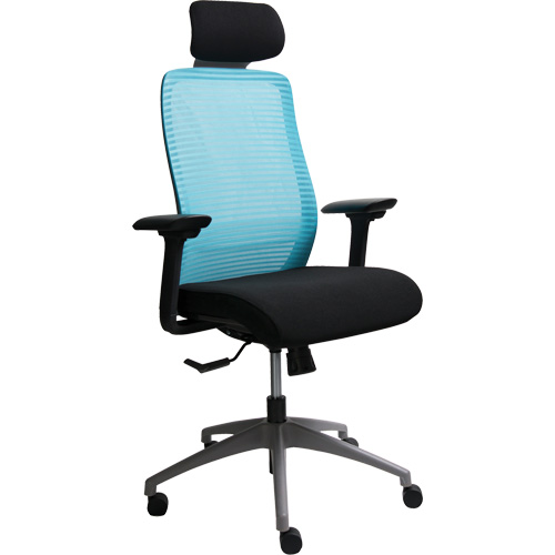 Era Series Adjustable Office Chair with Headrest, Fabric/Mesh, Blue, 275 lbs. Capacity Nia-Chem Ltd.