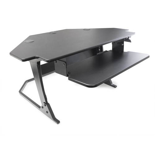 Poste de travail assise/debout pour bureau de coin Goya, Mod&egrave;le de bureau, 20" h x 42" la x 37-4/5" p, Noir Nia-Chem Ltd.