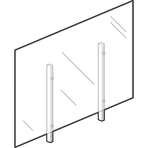 Sneeze Guard, 36" W x 36" H Nia-Chem Ltd.