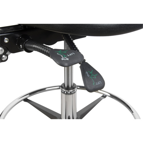 Heavy-Duty Ergonomic Stool, Mobile, Adjustable, 39" - 48", Polyurethane Seat, Black Nia-Chem Ltd.
