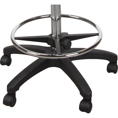 Heavy-Duty Ergonomic Stool, Mobile, Adjustable, 39" - 48", Polyurethane Seat, Black Nia-Chem Ltd.