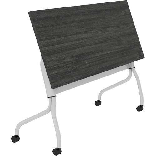 Newland Flip-Top Training Table, 24" L x 60" W x 29-1/2" H, Dark Brown Nia-Chem Ltd.