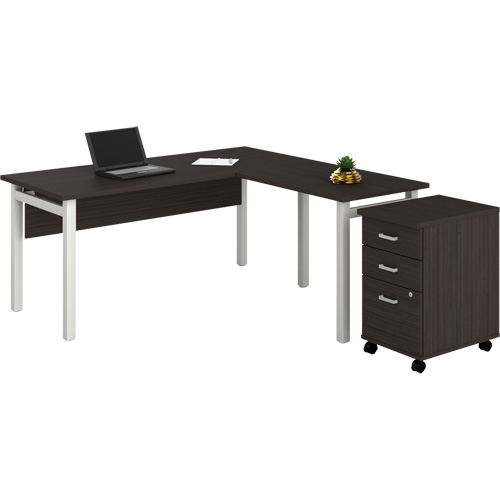 Newland "L" Shaped Desk with Pedestal Nia-Chem Ltd.