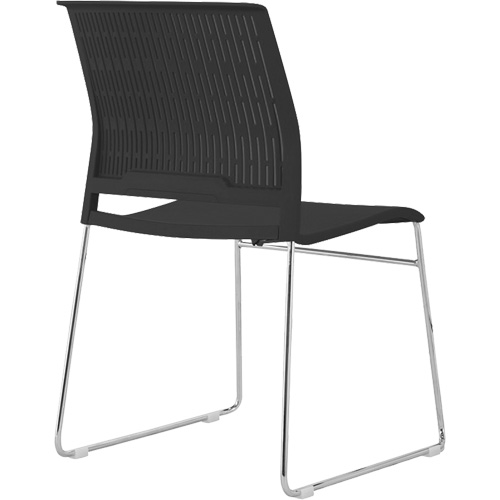 Stacking Chairs, Polypropylene, 32-3/8" High, 250 lbs. Capacity, Black Nia-Chem Ltd.