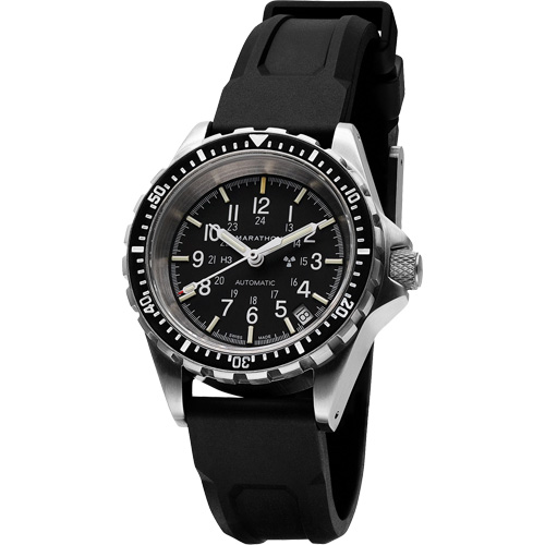 Steel Navigator with Date on Black 3-Piece Rubber Strap Kit, Digital, Battery Operated, 36 mm, Black Nia-Chem Ltd.