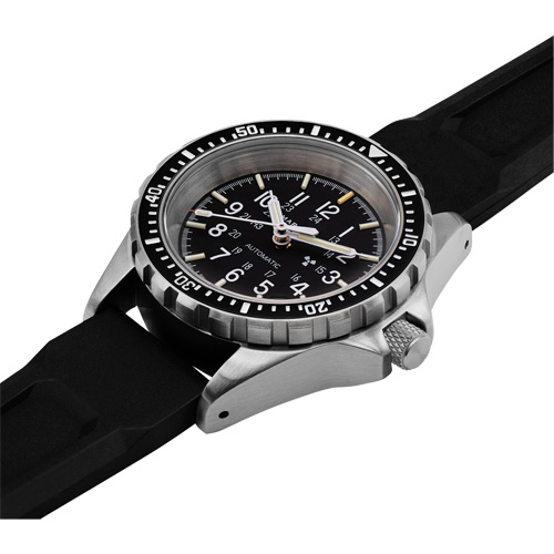 Steel Navigator with Date on Black 3-Piece Rubber Strap Kit, Digital, Battery Operated, 36 mm, Black Nia-Chem Ltd.