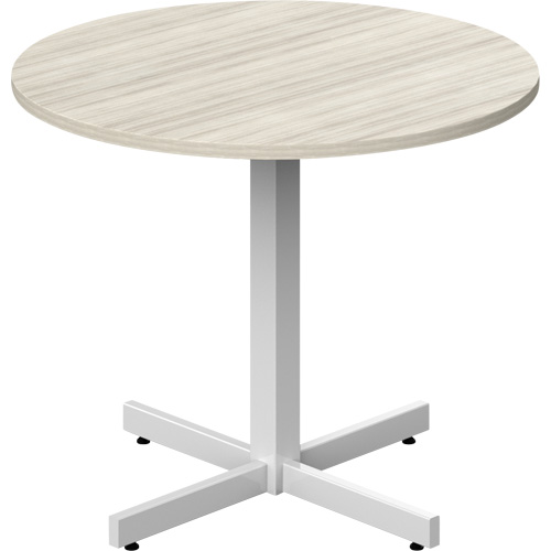 Table ronde &agrave; hauteur r&eacute;glable Newland, 36" lo x 36" la x 29" h, Dessus de 1", Stratifi&eacute;, Havane Nia-Chem Ltd.