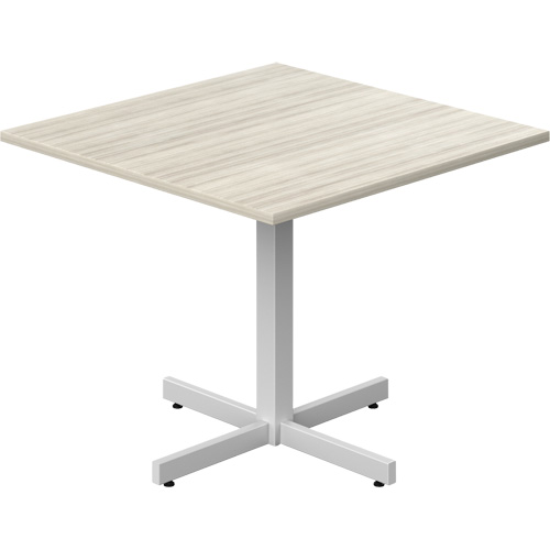 Table carr&eacute;e &agrave; hauteur r&eacute;glable Newland, 36" lo x 36" la x 29" h, Dessus de 1", Stratifi&eacute;, Havane Nia-Chem Ltd.