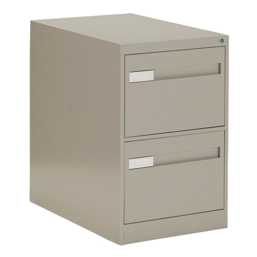 Classeur vertical &agrave; poign&eacute;es encastr&eacute;es, 2 tiroirs, 18.15" la x 26.56" p x 29" h, Beige Nia-Chem Ltd.