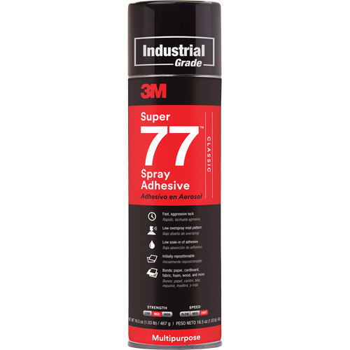 Super 77 Spray Adhesive, Clear, Aerosol Can Nia-Chem Ltd.
