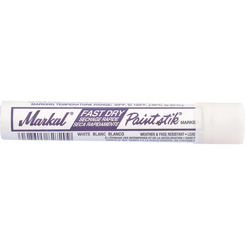 B&acirc;tons de peinture Paintstik &agrave; s&eacute;chage rapide 50° &agrave; 150°F, B&acirc;ton plein, Blanc Nia-Chem Ltd.