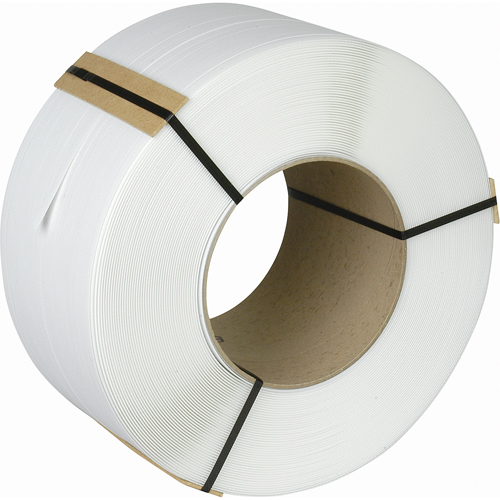 Feuillard, Polypropyl&egrave;ne, 3/8" la x 12900' lo, Blanc, Calibre Machine Nia-Chem Ltd.