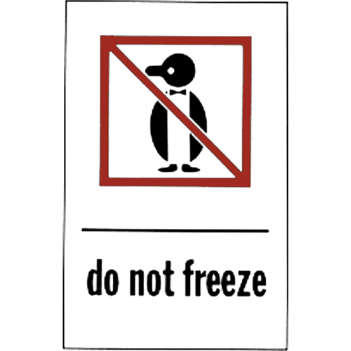 "Do Not Freeze" Special Handling Labels, 6" L x 4" W, Red on White Nia-Chem Ltd.