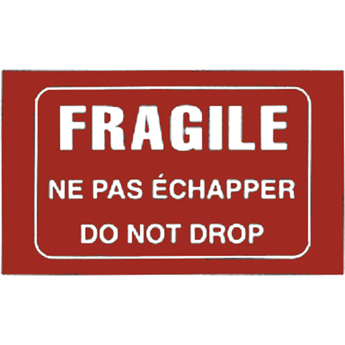 "Fragile" Bilingual Special Handling Labels, 5" L x 3" W, White on Red Nia-Chem Ltd.