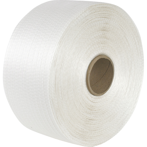 Woven Cord Strapping, Polyester Cord, 1/2" W x 3900' L, Manual Grade Nia-Chem Ltd.