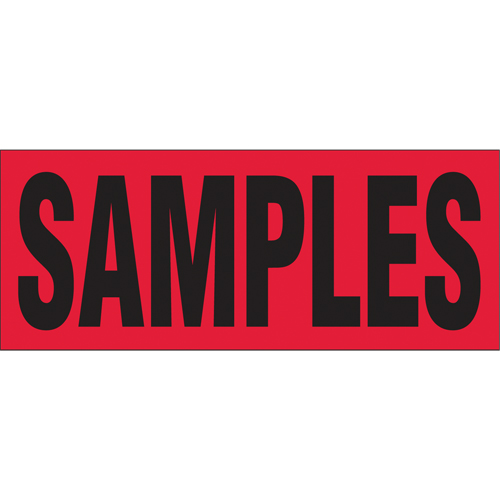 &eacute;tiquettes pour traitement sp&eacute;cial Samples, 5" lo x 2" la, Noir/rouge Nia-Chem Ltd.