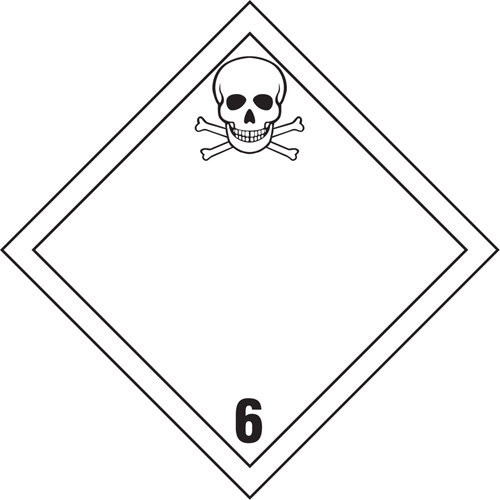 TDG Shipping Labels, Class 6.1, Toxic Substances, Vinyl Nia-Chem Ltd.