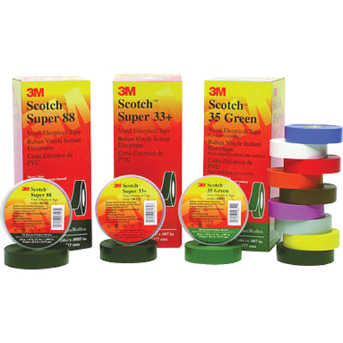 Scotch&reg; Super 33 Tape, 19 mm (3/4") x 20.1 m (66'), Black, 7 mils Nia-Chem Ltd.