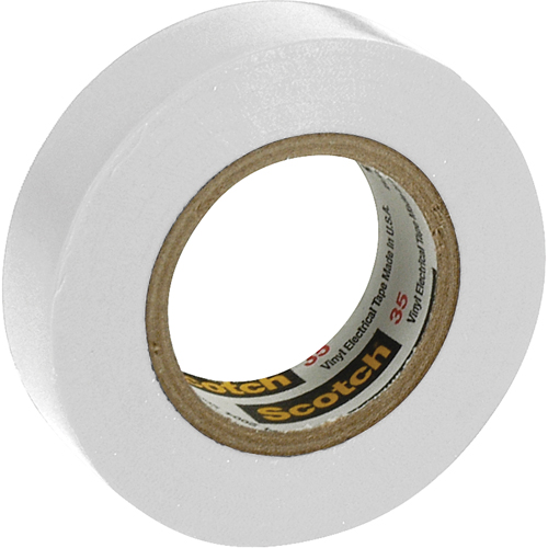 Scotch&reg; 35 Colour Coded Tape, 12.7 mm (1/2") x 6.1 m (20'), White, 7 mils Nia-Chem Ltd.