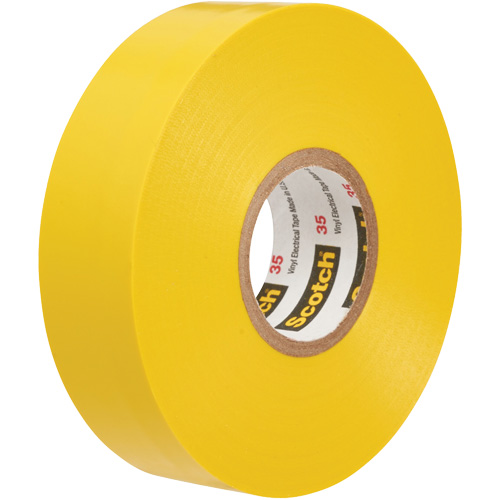Rubans en vinyle pour codage en couleurs 35 Scotch, 12,7 mm (1/2") x 6,1 m (20'), Jaune, 7 mils Nia-Chem Ltd.