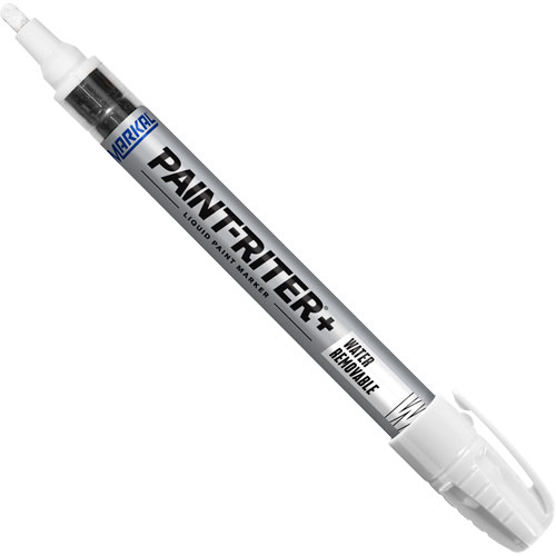 Marqueurs &agrave; la peinture nettoyable &agrave; l'eau Paint-Riter+, Liquide, Blanc Nia-Chem Ltd.