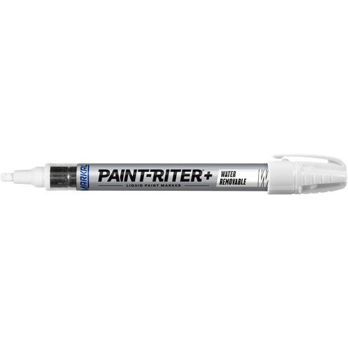 Marqueurs &agrave; la peinture nettoyable &agrave; l'eau Paint-Riter+, Liquide, Blanc Nia-Chem Ltd.