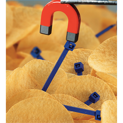 Metal Detectable Cable Ties, 5-9/10" L, 30 lbs. Tensile Strength Nia-Chem Ltd.