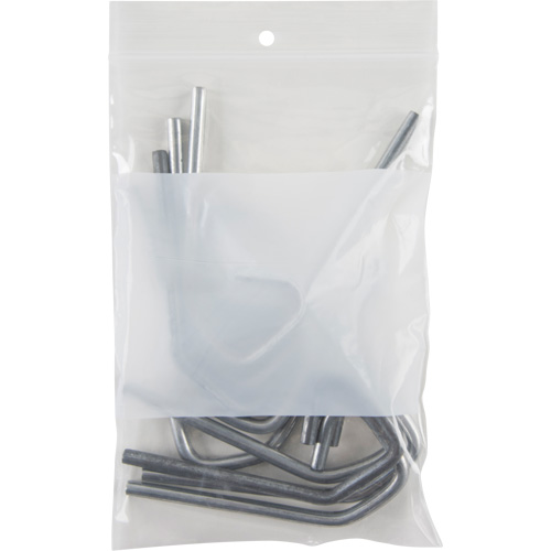 Sacs en poly avec espace inscriptible blanc, Refermable, 6" x 4", 2 mils Nia-Chem Ltd.