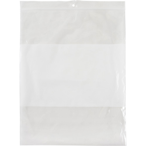 Sacs en poly avec espace inscriptible blanc, Refermable, 10" x 8", 2 mils Nia-Chem Ltd.