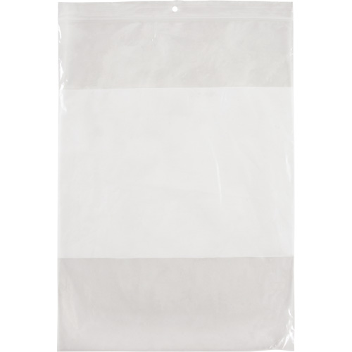Sacs en poly avec espace inscriptible blanc, Refermable, 12" x 9", 2 mils Nia-Chem Ltd.