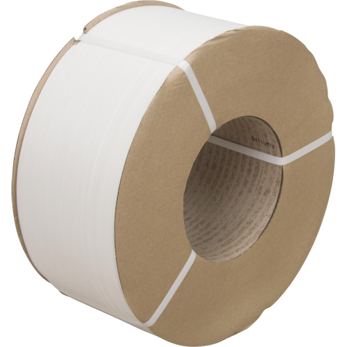 Strapping, Polypropylene, 3/8" W x 12900' L, White, Machine Grade Nia-Chem Ltd.