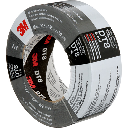 Ruban adh&eacute;sif tout usage DT8, 8 mils, Noir, 48 mm (2") x 55 m (180') Nia-Chem Ltd.